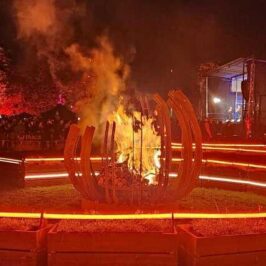 The Samhain fire at Athboy's Puca Festival Ancestral Light Park