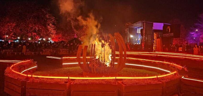 The Samhain fire at Athboy's Puca Festival Ancestral Light Park